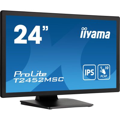 16. Monitor komputerowy iiyama ProLite T2452MSC-B1 23.8 cali 1920 x 1080 px Full HD LCD Ekran dotykowy Czarny