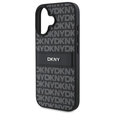 6. Etui DKNY Texture Pattern Tonal Stripe na iPhone 16 - czarne