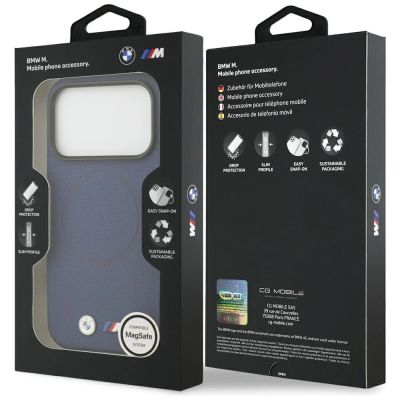 8. Etui BMW M FW Metal Logo MagSafe na iPhone 17 Pro Max - granatowe