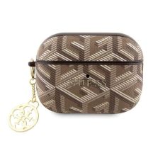 Etui Guess GCube Charm na AirPods Pro 2 - brązowe