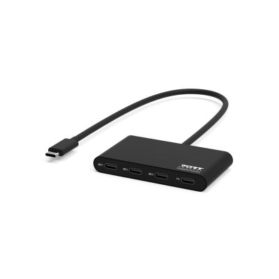 Port Designs 900147 huby i koncentratory USB Type-C 5000 Mbit/s Czarny