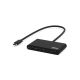Port Designs 900147 huby i koncentratory USB Type-C 5000 Mbit/s Czarny