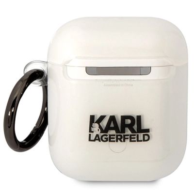 2. Etui Karl Lagerfeld Ikonik Choupette na AirPods 1/2 - przezroczyste