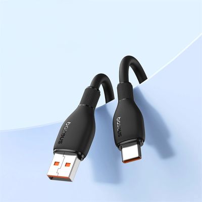 15. Kabel Baseus Pudding 100W USB-A - USB-C 1,2m - czarny
