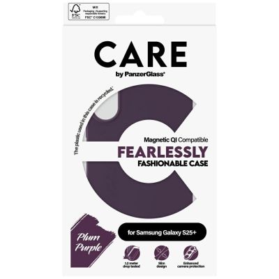 4. Etui CARE by PanzerGlass Fashion QI do Samsung Galaxy S25+ - fioletowy