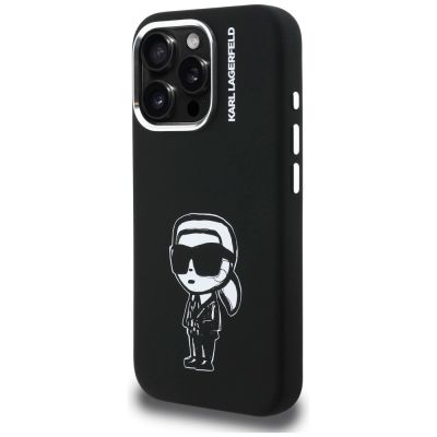 2. Etui Karl Lagerfeld Silicone Karl Sketch MagSafe na iPhone 16 Pro - czarne