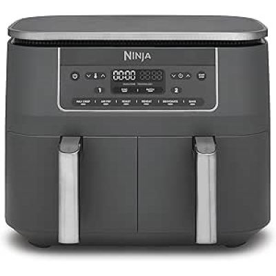 Ninja DZ300EU frytkownica Podwójny 7,6 l Autonomiczny 2470 W Frytkownica na gorące powietrze Szary