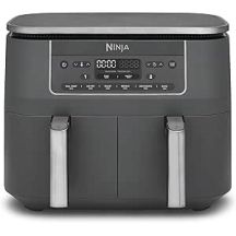 Ninja DZ300EU frytkownica Podwójny 7,6 l Autonomiczny 2470 W Frytkownica na gorące powietrze Szary