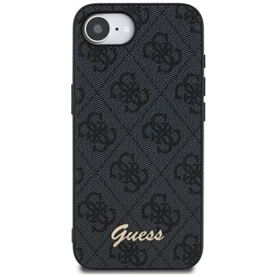 3. Etui Guess 4G Script Logo MagSafe na iPhone 16e - czarne