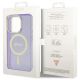 8. Etui Guess Glitter Gold MagSafe na iPhone 14 Pro - purpurowe