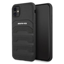 Etui AMG Leather Debossed Lines na iPhone 11 / Xr - czarne