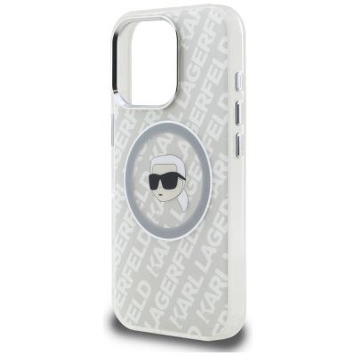 6. Etui Karl Lagerfeld IML Karl Head Logo MagSafe na iPhone 16 Pro - szare