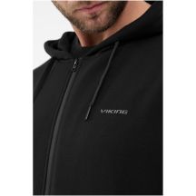 Bluza męska VIKING Team Wear Man Bamboo rozpinana z kapturem czarna   XXXL