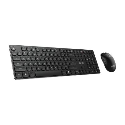 3. MSI FORGE K210 WIRELESS COMBO klawiatura Dołączona myszka Dom/Biuro USB Czarny