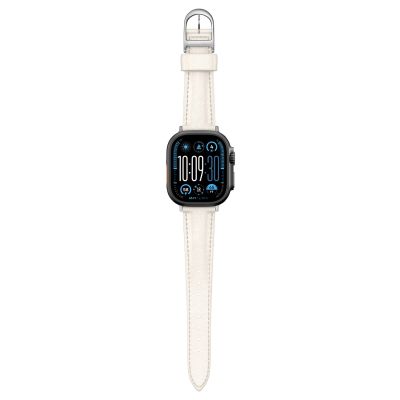 2. Skórzany pasek AMAZINGTHING Class Band do Apple Watch 45 / 46 / 49 mm - jasnobeżowy