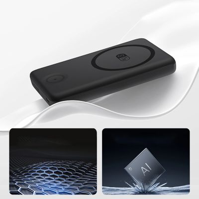 7. Powerbank Baseus EnerFill FT11 10000mAh 27W kompatybilny z MagSafe, do Apple Watch i smartfonów z kablem USB-C 20V/3A 30 cm - czarny
