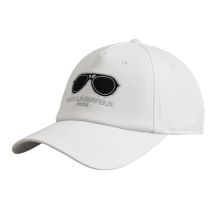Czapka z daszkiem Karl Lagerfeld Paris Okulary Strapback Biała - L5WH7946-wht