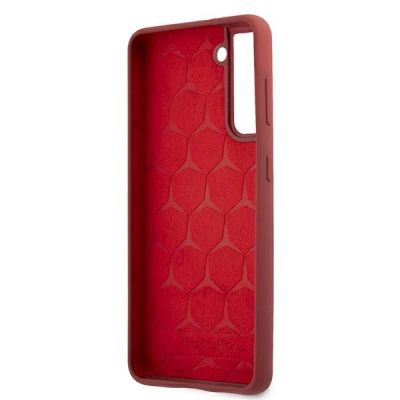 7. Etui Mercedes Silicone Line na Samsung Galaxy S21 - czerwone