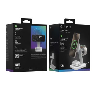 4. Bezprzewodowa ładowarka mophie snap+ 3-w-1 - 15 Watt