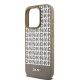6. Etui DKNY Leather Printed Pattern Metal Logo MagSafe na iPhone 15 Pro Max - brązowe