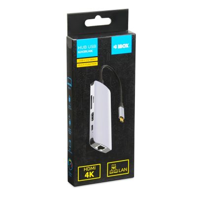 4. IBOX HUB USB IUH3RJ4K USB3.2 LAN HDMI 4K PD100W