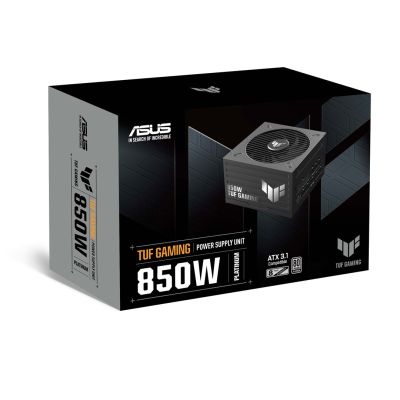 27. ASUS TUF Gaming 850W Platinum moduł zasilaczy 20+4 pin ATX ATX Czarny