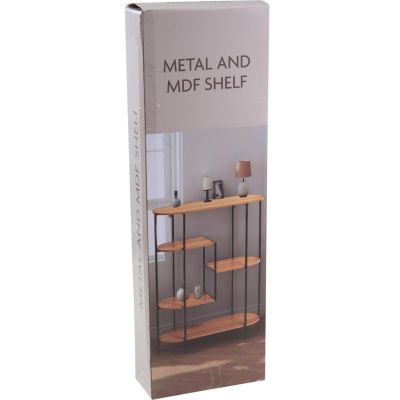 2. REGAŁ KWIETNIK 5 POZIOMOWY OWALNY 77X30X95CM BLAT DREWNIANY