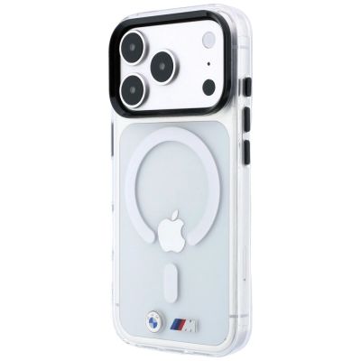 2. Etui BMW M IML Glossy Metal Logo & Trims MagSafe na iPhone 18 Pro Max / 17 Pro Max - przezroczyste