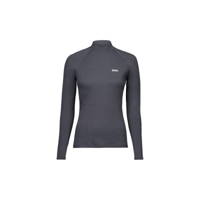 Koszulka rowerowa POC W's Layer Merino Mock Neck Jersey szara