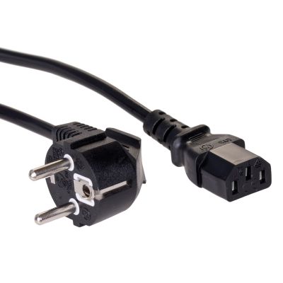 3. Kabel Akyga AK-PC AK-PC-06A (Hybrydowa standardu C/E/F (CEE 7/7) M - C13 M; 3m; kolor czarny)