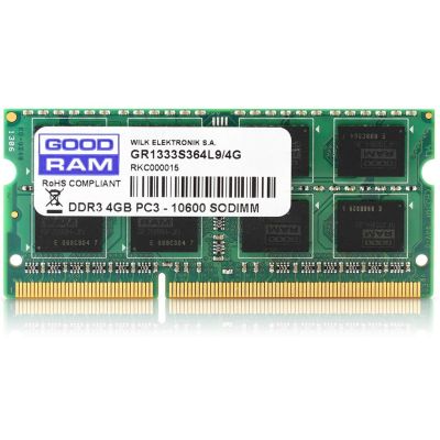 Pamięć GoodRam GR1600S364L11S/4G (DDR3 SO-DIMM; 1 x 4 GB; 1600 MHz; CL11)
