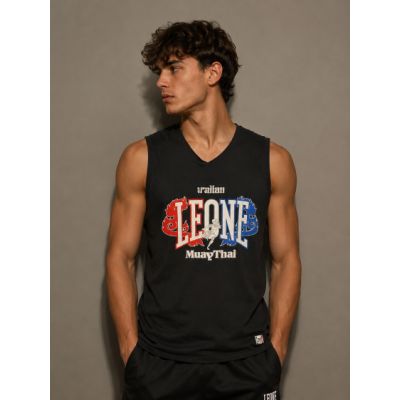 3. T-shirt męski tank LEONE LSM979/S16 czarny "L"