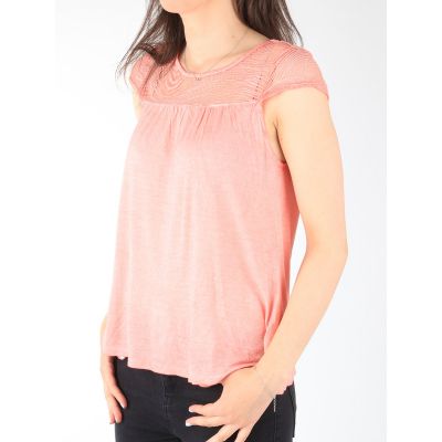 3. Koszulka Wrangler Capsleeve Tee Coral Peach W W7337FDJX