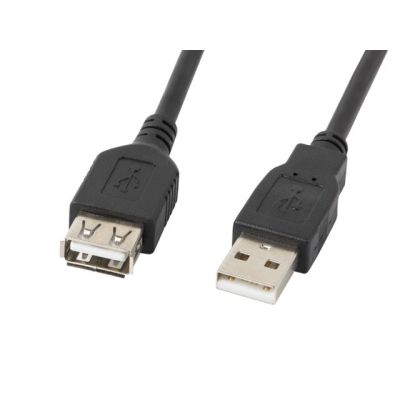 2. Kabel Lanberg  CA-USBE-10CC-0030-BK (USB 2.0 Męski - USB 2.0 Żeński; 3m; czarny)