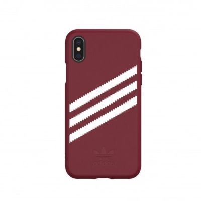 3. Etui Adidas OR Moulded PU Suede na iPhone X / XS - burgundowe