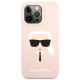 3. Etui Karl Lagerfeld Silicone Karl`s Head na iPhone 13 Pro / 13 6,1" - jasnoróżowe