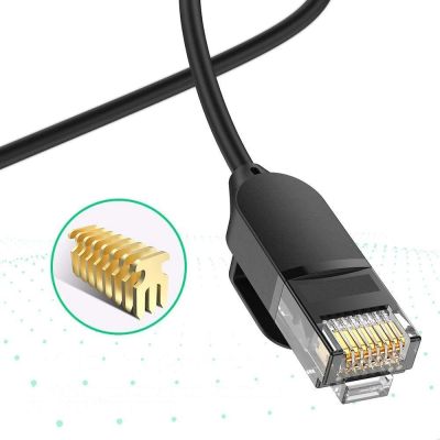 15. Kabel Ugreen NW122 70654 sieciowy Ethernet patchcord RJ45 Cat 6A UTP do 10Gb/s 5 m - czarny