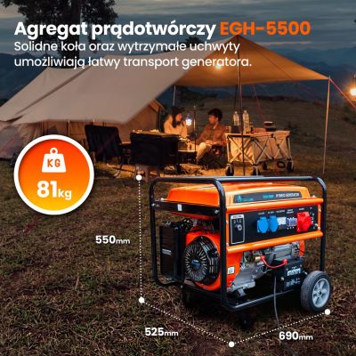 19. Agregat prądotwórczy hybrydowy Extralink EGH-5500