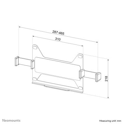 10. Neomounts ADS20-425BL1 stojak na laptop Półka wysięgnikowa na notebooka Czarny 43,9 cm (17.3")