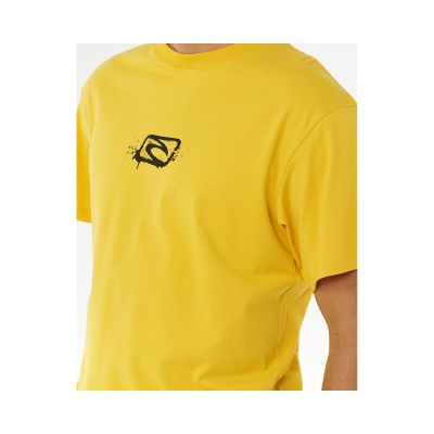 5. Koszulka męska RIP CURL Medina Inner Vision Spray Tee żółta
