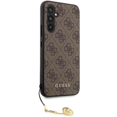 4. Etui Guess 4G Charms Collection na Samsung Galaxy S23 FE - brązowe