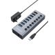 GRAUGEAR G-HUB71-A huby i koncentratory USB 3.2 Gen 1 (3.1 Gen 1) Type-A 5000 Mbit/s