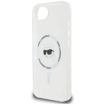 6. Etui Karl Lagerfeld IML Metal Karl Head MagSafe na iPhone 16e biały