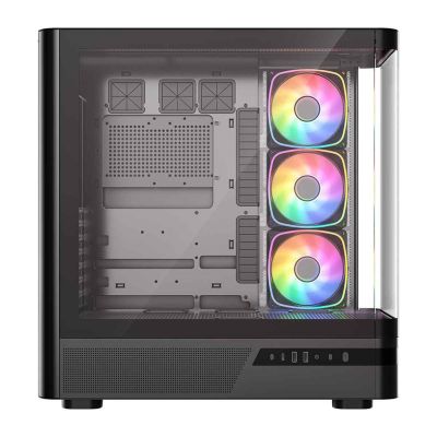13. MODECOM OBUDOWA VOLCANO AQ 100 ARGB MIDI CZARNA