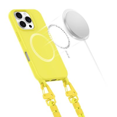 2. Etui Tech-Protect MagNecklace MagSafe ze smyczą na iPhone 16 Pro Max - zółte