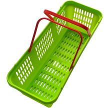 KOSZYK PLASTIKOWY NA OWOCE I WARZYWA AŻUROWY Z RĄCZKĄ
