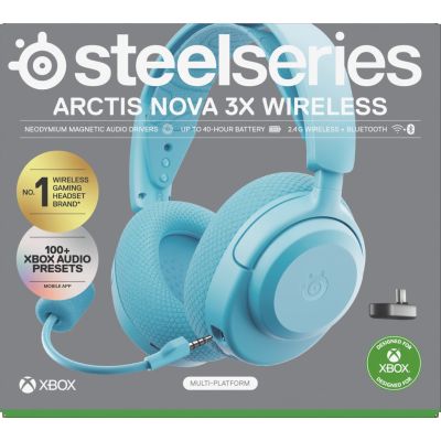 16. Słuchawki Steelseries Arctis Nova 3X Wireless for Xbox, Aqua