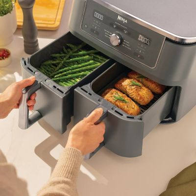 32. Ninja DZ400EU frytkownica Podwójny 9,5 l Autonomiczny 2470 W Frytkownica na gorące powietrze Szary