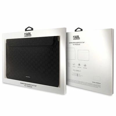 4. Pokrowiec Karl Lagerfeld Saffiano Plaque na laptop 14" - czarny