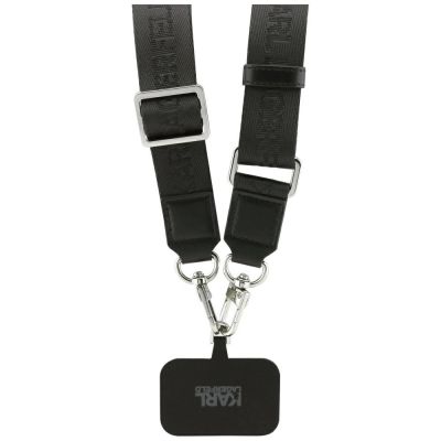 9. Etui Karl Lagerfeld Big Strap Choupette Metal Logo MagSafe na iPhone 17 Pro Max - czarne